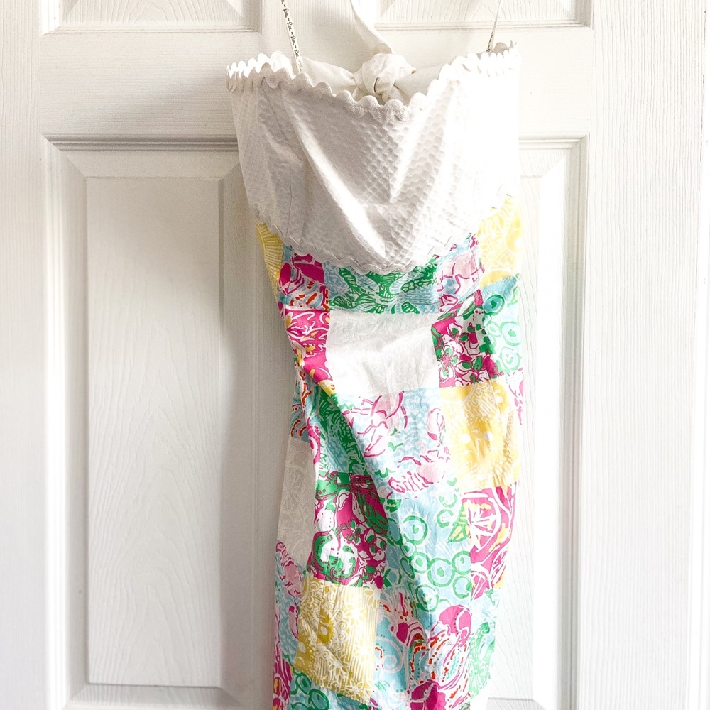 Lilly Pulitzer Franco Multi Patch Strapless Dress